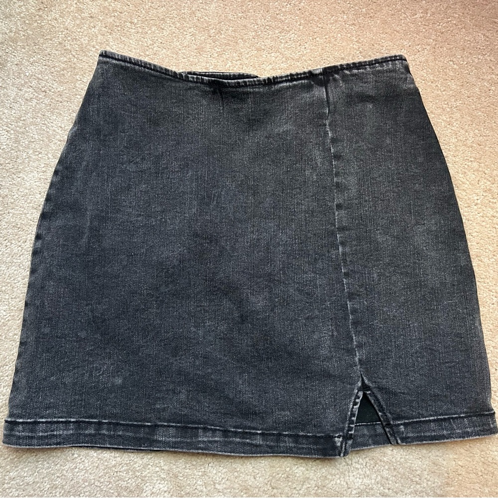 Charcoal Brown Mini Skirt